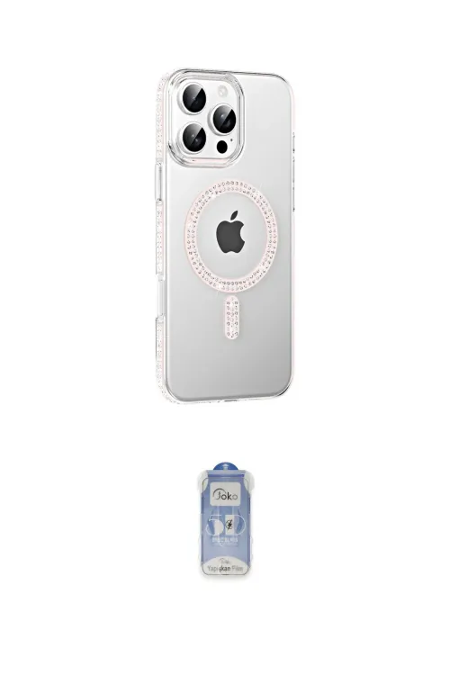 ieg™ iPhone 16 Pro Max Kılıf Yörünge Koleksiyonu - Siyah Joko Magic 5D Cam