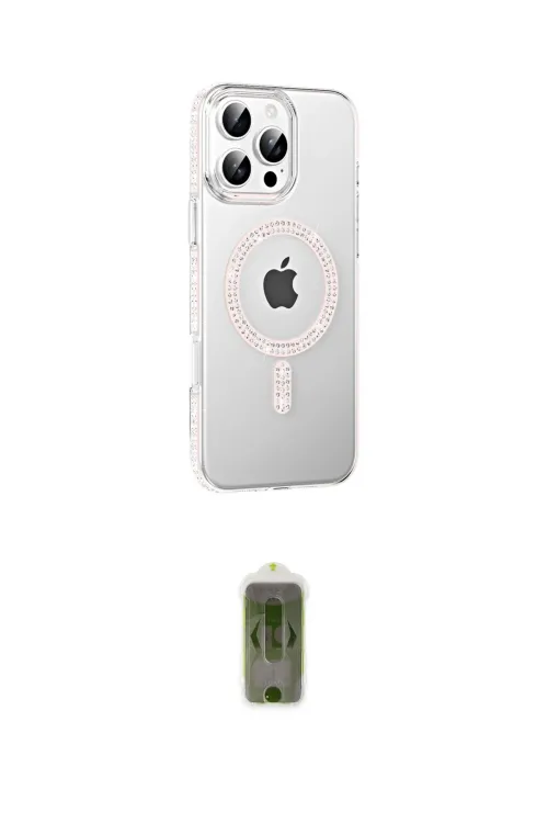 ieg™ iPhone 16 Pro Max Kılıf Yörünge Koleksiyonu - Siyah Joko Magic 5D Hayalet Cam