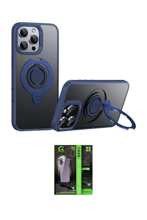 ieg™ iPhone 16 Pro Max Kılıf Zirve Çizgi Prime - Şeffaf 360 Full Body Arka Koruyucu