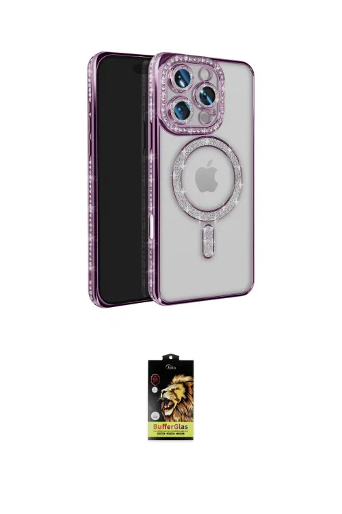 ieg™ iPhone 16 Pro Max Kılıf Zirve Doku Prime - Siyah Buffer Cam Ekran Koruyucu