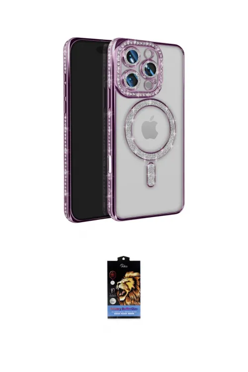 ieg™ iPhone 16 Pro Max Kılıf Zirve Doku Prime - Siyah Buffer Hayalet Cam Ekran Koruyucu