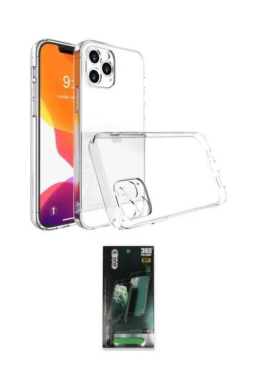 ieg™ iPhone 16 Pro Max Kılıf Zirve Doku - Siyah 360 Mat Full Body Arka Koruyucu