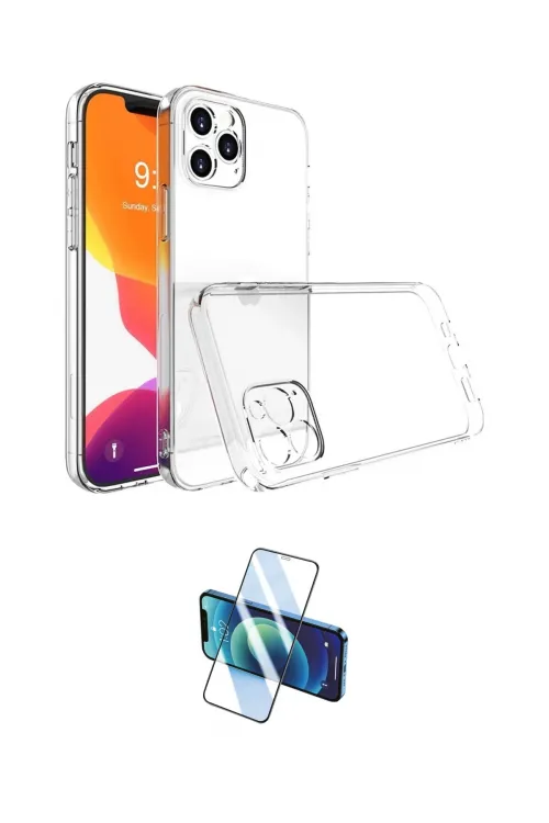 ieg™ iPhone 16 Pro Max Kılıf Zirve Doku - Siyah 3D Antistatik Seramik Nano Ekran Koruyucu