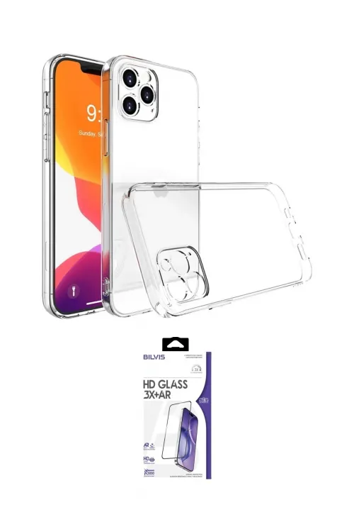 ieg™ iPhone 16 Pro Max Kılıf Zirve Doku - Siyah Bilvis 3X AR HD Cam Ekran Koruyucu