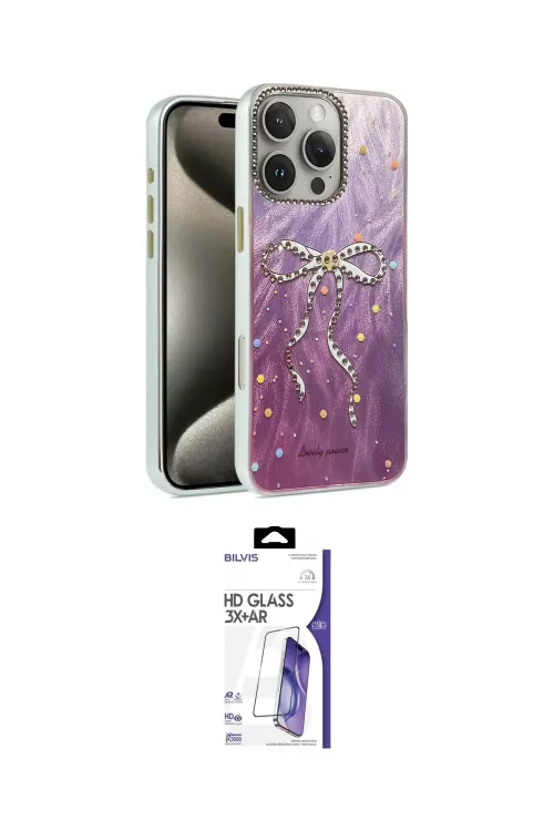 ieg™ iPhone 16 Pro Max Kılıf Zirve Modern Prime - Siyah Bilvis 3X AR HD Cam Ekran Koruyucu