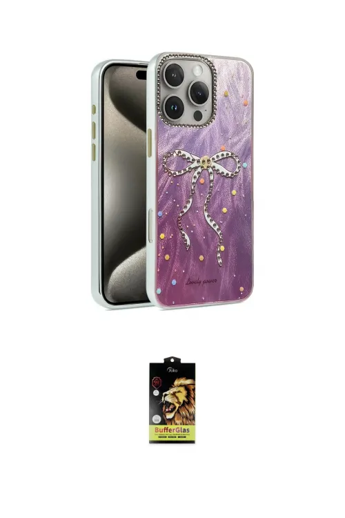 ieg™ iPhone 16 Pro Max Kılıf Zirve Modern Prime - Siyah Buffer Cam Ekran Koruyucu