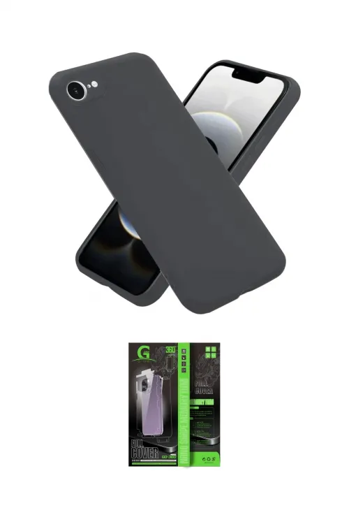 ieg™ iPhone 16E Kılıf Ahenk Serisi - Şeffaf 360 Full Body Arka Koruyucu