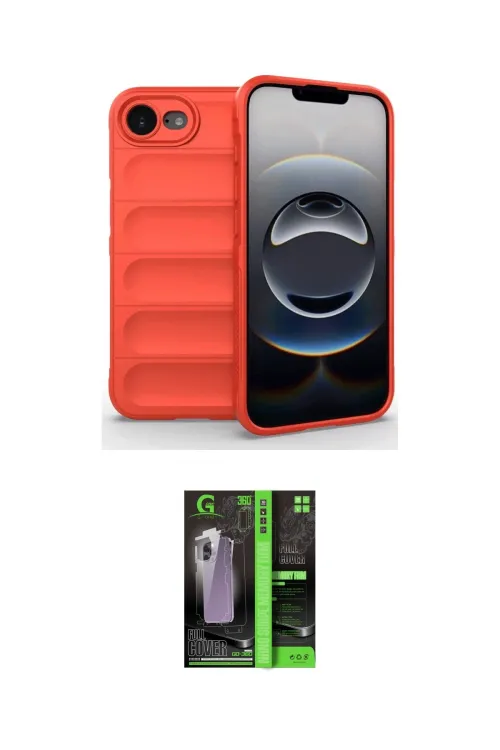 ieg™ iPhone 16E Kılıf Atlas Koleksiyonu - Şeffaf 360 Full Body Arka Koruyucu