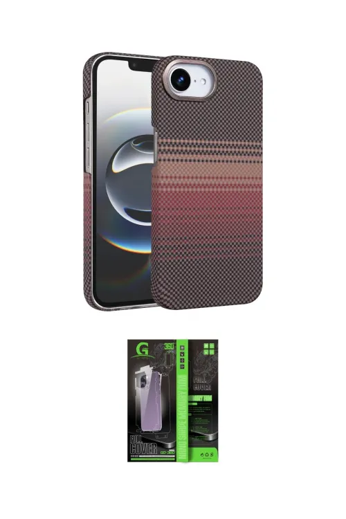 ieg™ iPhone 16E Kılıf Doruk Serisi - Şeffaf 360 Full Body Arka Koruyucu