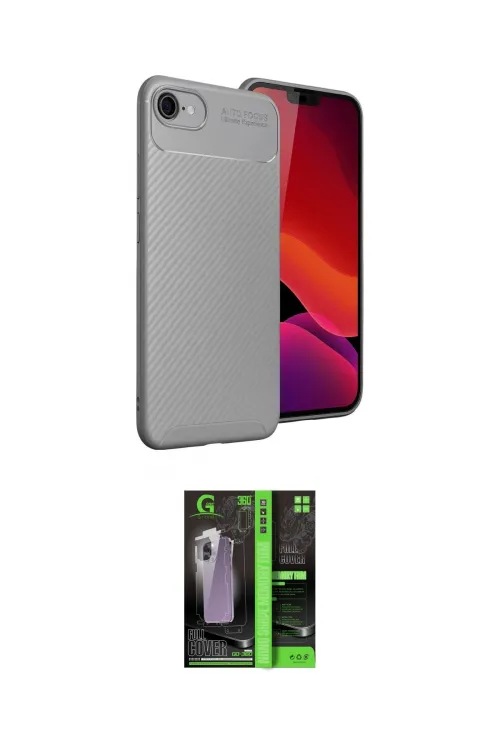 ieg™ iPhone 16E Kılıf Eksen Form Prime - Şeffaf 360 Full Body Arka Koruyucu