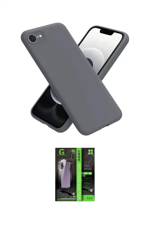 ieg™ iPhone 16E Kılıf Kozmos Yansıma Özel Seri - Şeffaf 360 Full Body Arka Koruyucu