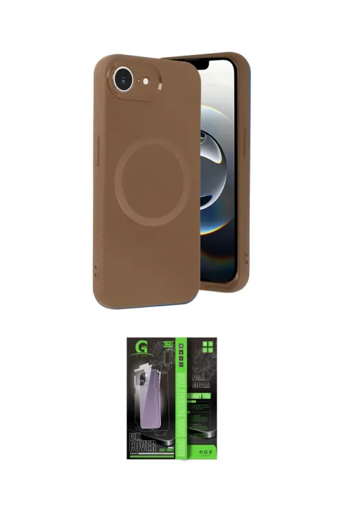 ieg™ iPhone 16E Kılıf Ufuk Serisi - Şeffaf 360 Full Body Arka Koruyucu