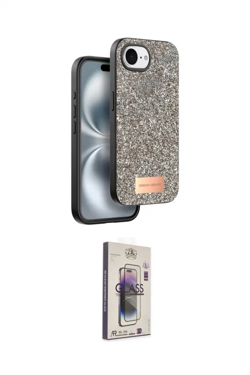 ieg™ iPhone 16E Kılıf Vadi Klasik Serisi - Siyah Bilvis 3D Cam Ekran Koruyucu