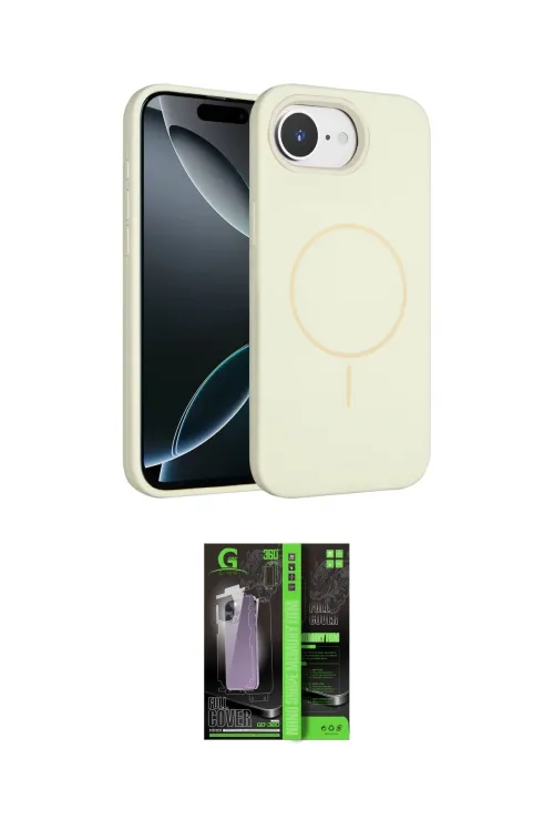 ieg™ iPhone 16E Kılıf Yankı Form Serisi - Şeffaf 360 Full Body Arka Koruyucu