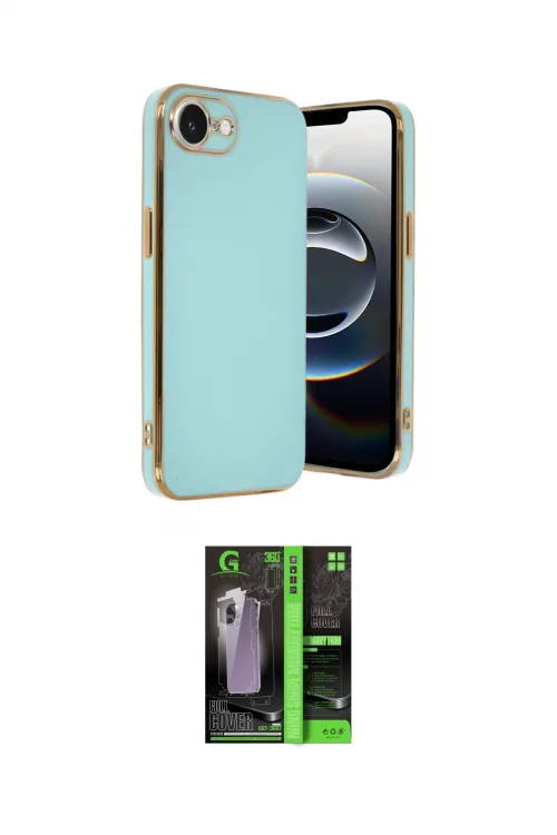 ieg™ iPhone 16E Kılıf Yankı Serisi - Şeffaf 360 Full Body Arka Koruyucu