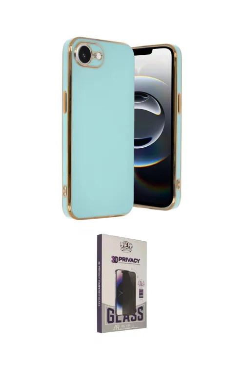 ieg™ iPhone 16E Kılıf Yankı Serisi - Siyah Bilvis Hayalet Cam Ekran Koruyucu