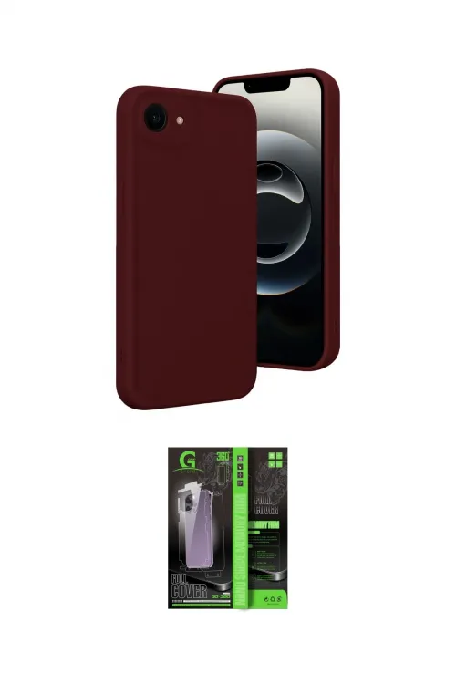 ieg™ iPhone 16E Kılıf Yankı Yansıma Özel Seri - Şeffaf 360 Full Body Arka Koruyucu
