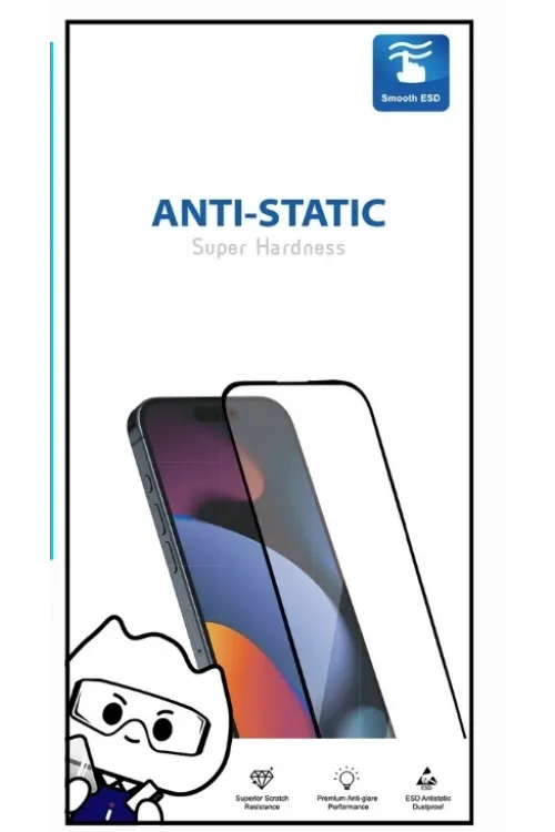 ieg™ İphone 17 6d Anti Static Temperli Cam Ekran Koruyucu Kırılmaz Full Kaplama