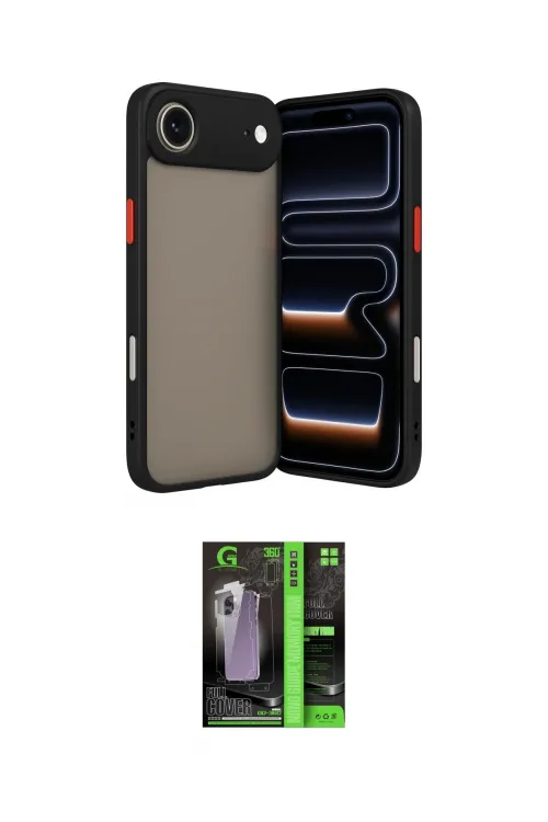 ieg™ iPhone 17 Air Kılıf Ahenk Çizgi Serisi - Şeffaf 360 Full Body Arka Koruyucu