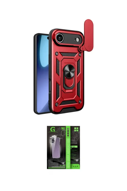 ieg™ iPhone 17 Air Kılıf Ahenk Klasik - Siyah 360 Mat Full Body Arka Koruyucu