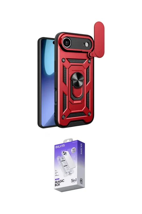 ieg™ iPhone 17 Air Kılıf Ahenk Klasik - Siyah Bilvis 5in1 3D Magic Cam Ekran Koruyucu