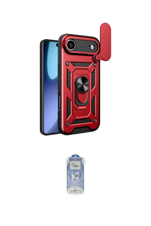 ieg™ iPhone 17 Air Kılıf Ahenk Klasik - Siyah Joko Magic 5D Cam