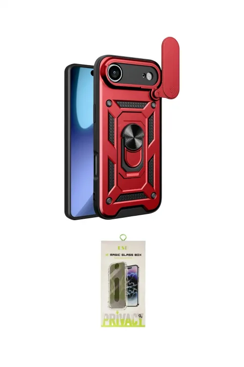 ieg™ iPhone 17 Air Kılıf Ahenk Klasik - Siyah Joko Magic 5D Hayalet Cam