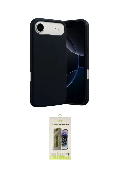 ieg™ iPhone 17 Air Kılıf Ahenk Serisi - Siyah Joko Magic 5D Hayalet Cam