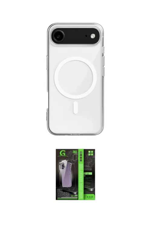 ieg™ iPhone 17 Air Kılıf Ahenk Yansıma Prime - Şeffaf 360 Full Body Arka Koruyucu