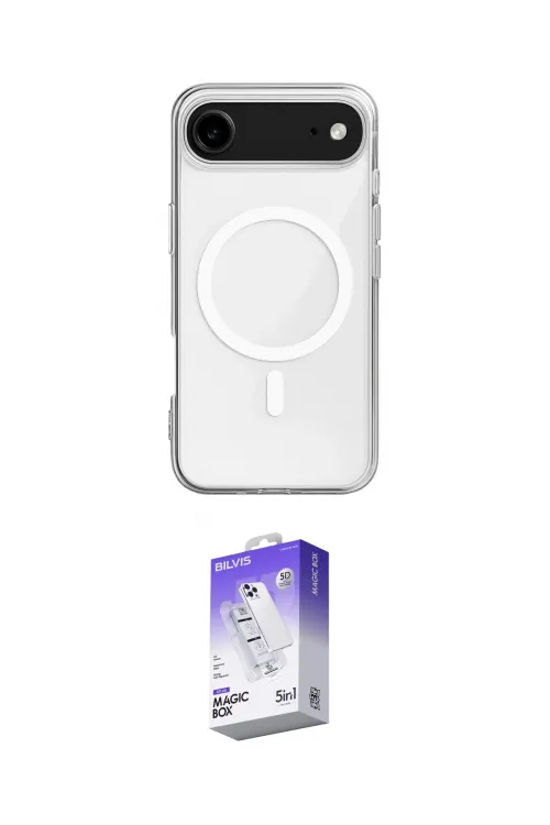 ieg™ iPhone 17 Air Kılıf Ahenk Yansıma Prime - Siyah Bilvis 5in1 3D Magic Cam Ekran Koruyucu