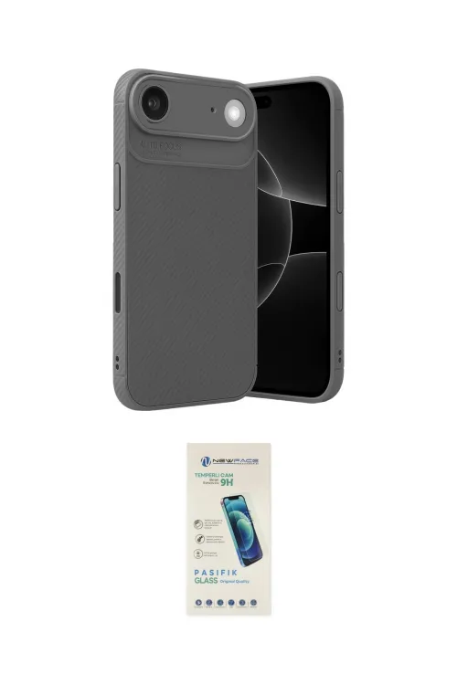 ieg™ iPhone 17 Air Kılıf Eksen Form Prime - Şeffaf Pasifik Cam Ekran Koruyucu
