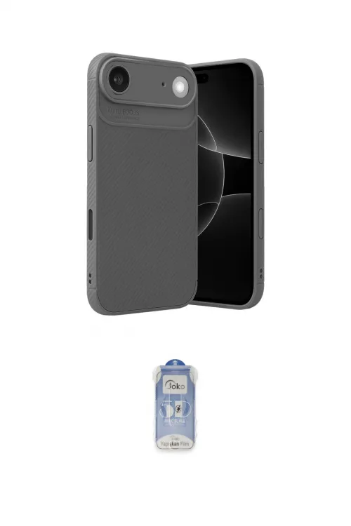 ieg™ iPhone 17 Air Kılıf Eksen Form Prime - Siyah Joko Magic 5D Cam