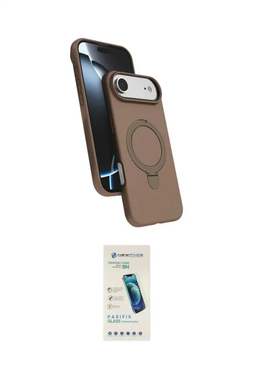 ieg™ iPhone 17 Air Kılıf İz Işık Koleksiyonu - Şeffaf Pasifik Cam Ekran Koruyucu