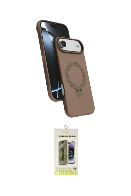 ieg™ iPhone 17 Air Kılıf İz Işık Koleksiyonu - Siyah Joko Magic 5D Hayalet Cam
