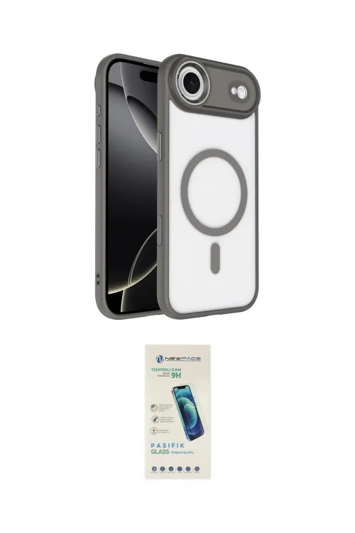 ieg™ iPhone 17 Air Kılıf Kıvılcım Prime - Şeffaf Pasifik Cam Ekran Koruyucu