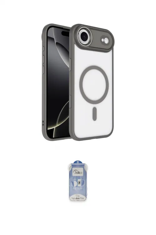 ieg™ iPhone 17 Air Kılıf Kıvılcım Prime - Siyah Joko Magic 5D Cam