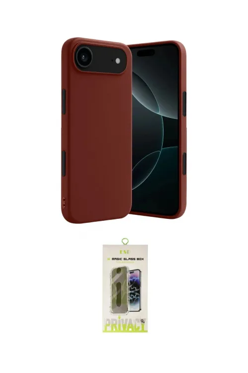 ieg™ iPhone 17 Air Kılıf Kozmos Yansıma Özel Seri - Siyah Joko Magic 5D Hayalet Cam