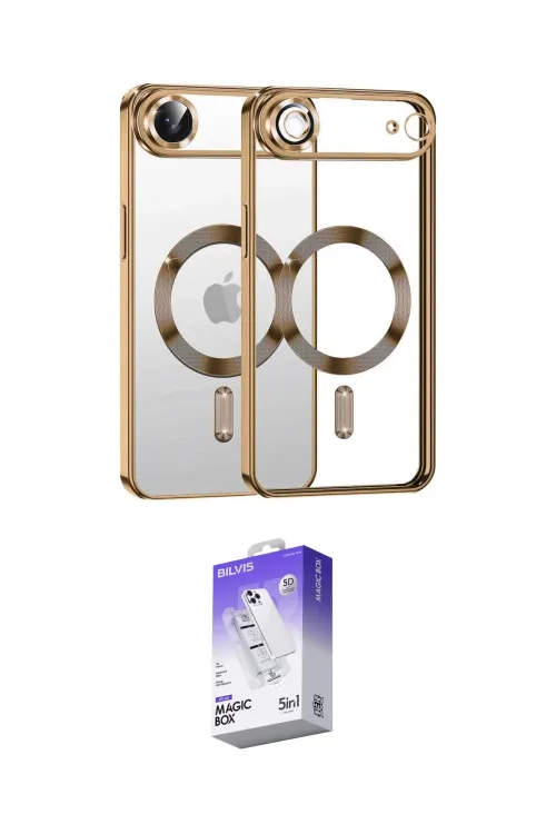 ieg™ iPhone 17 Air Kılıf Nova Işık Özel Seri - Siyah Bilvis 5in1 3D Magic Cam Ekran Koruyucu