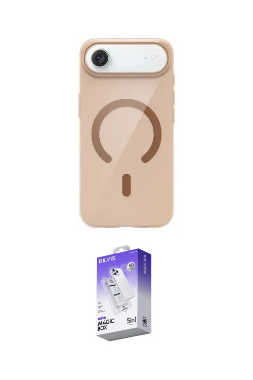 ieg™ iPhone 17 Air Kılıf Pusula Form Özel Seri - Siyah Bilvis 5in1 3D Magic Cam Ekran Koruyucu