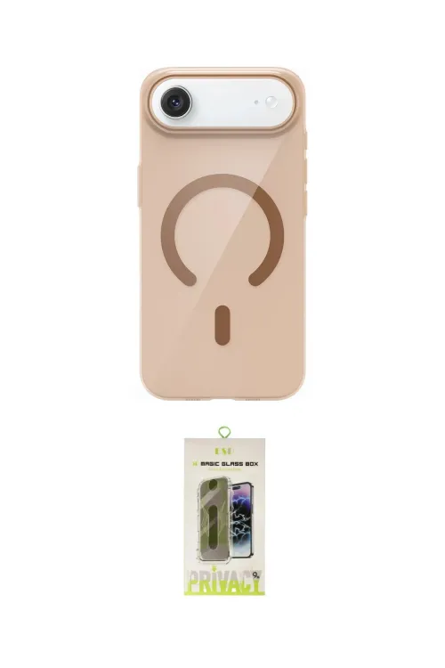 ieg™ iPhone 17 Air Kılıf Pusula Form Özel Seri - Siyah Joko Magic 5D Hayalet Cam