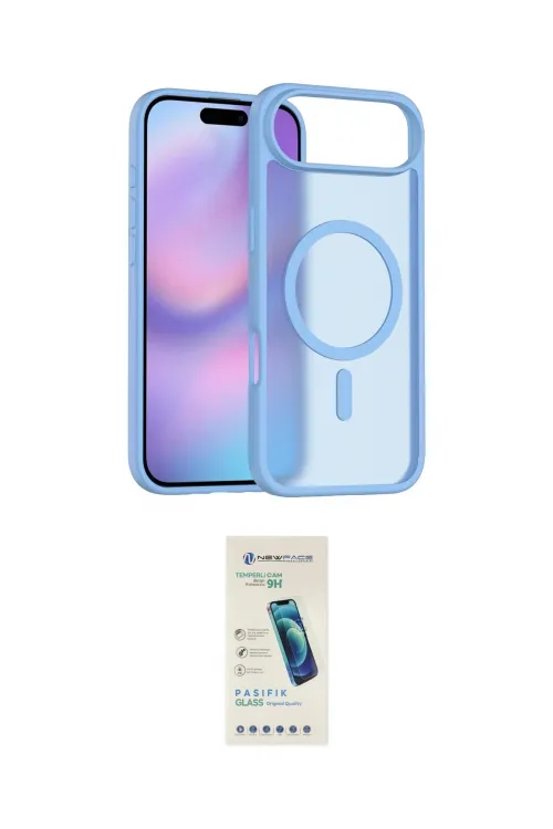 ieg™ iPhone 17 Air Kılıf Siluet Minimal Prime - Şeffaf Pasifik Cam Ekran Koruyucu