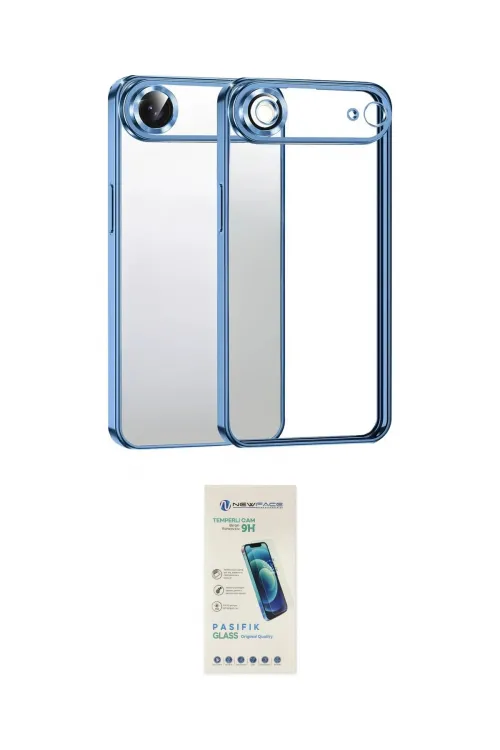 ieg™ iPhone 17 Air Kılıf Vadi Minimal - Şeffaf Pasifik Cam Ekran Koruyucu