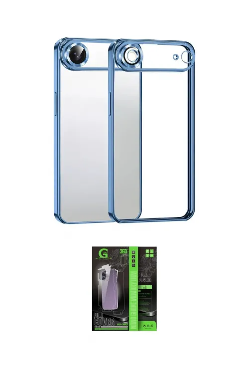 ieg™ iPhone 17 Air Kılıf Vadi Minimal - Siyah 360 Mat Full Body Arka Koruyucu