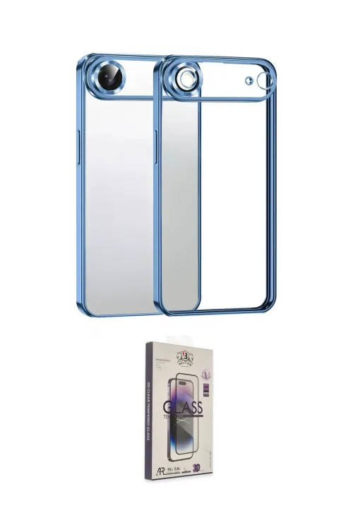 ieg™ iPhone 17 Air Kılıf Vadi Minimal - Siyah Bilvis 3D Cam Ekran Koruyucu