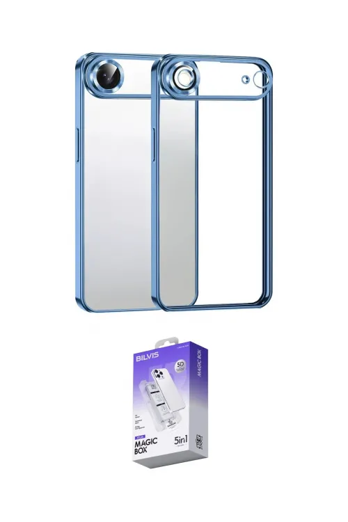 ieg™ iPhone 17 Air Kılıf Vadi Minimal - Siyah Bilvis 5in1 3D Magic Cam Ekran Koruyucu