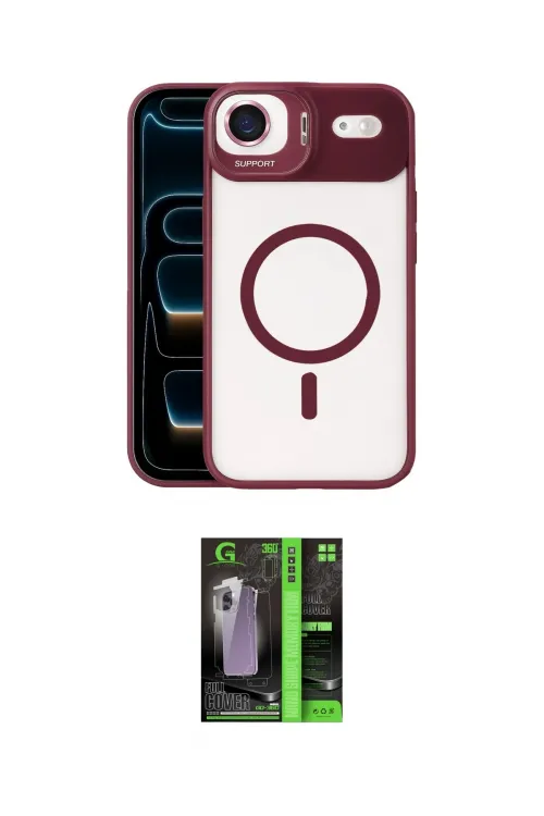 ieg™ iPhone 17 Air Kılıf Yadigar Asil Koleksiyonu - Şeffaf 360 Full Body Arka Koruyucu