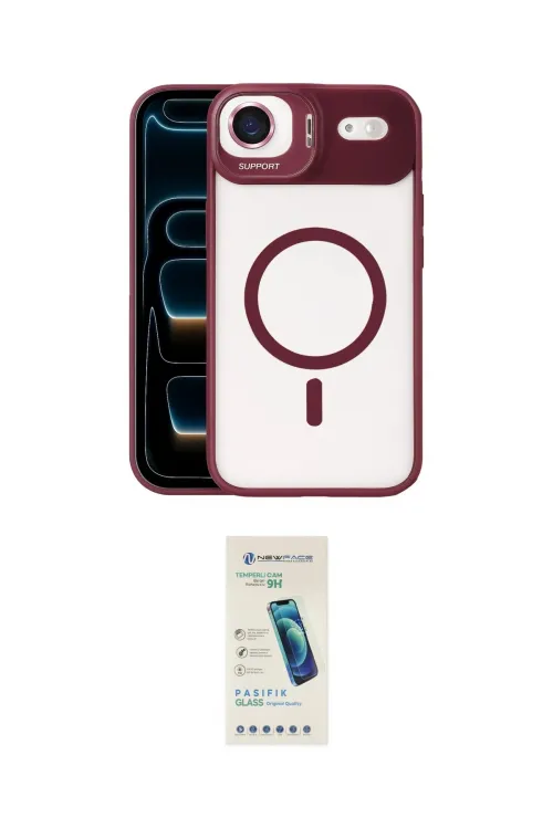 ieg™ iPhone 17 Air Kılıf Yadigar Asil Koleksiyonu - Şeffaf Pasifik Cam Ekran Koruyucu