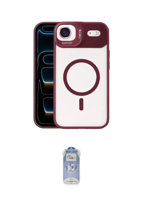 ieg™ iPhone 17 Air Kılıf Yadigar Asil Koleksiyonu - Siyah Joko Magic 5D Cam