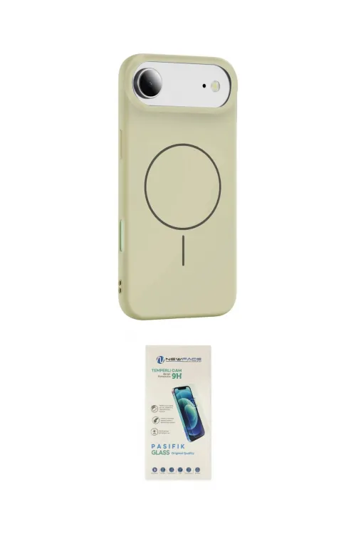 ieg™ iPhone 17 Air Kılıf Yankı Form Serisi - Şeffaf Pasifik Cam Ekran Koruyucu