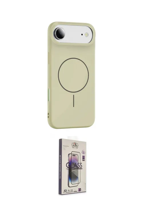 ieg™ iPhone 17 Air Kılıf Yankı Form Serisi - Siyah Bilvis 3D Cam Ekran Koruyucu